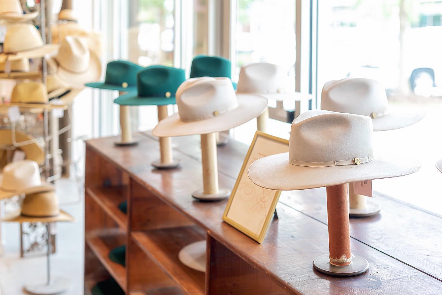various hats on display